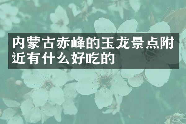 内蒙古赤峰的玉龙景点附近有什么好吃的