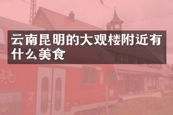 云南昆明的大观楼附近有什么美食