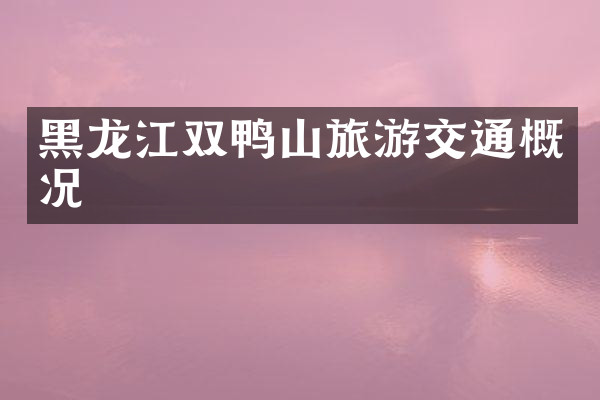 黑龙江双鸭山旅游交通概况