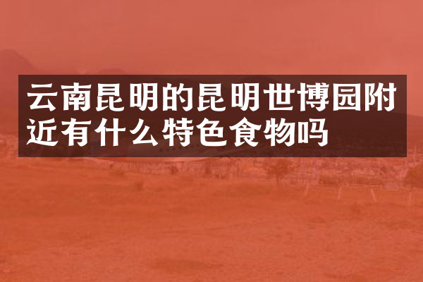 云南昆明的昆明世博园附近有什么特色食物吗