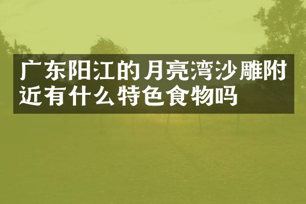 广东阳江的月亮湾沙雕附近有什么特色食物吗
