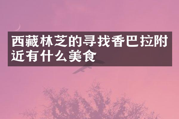 西藏林芝的寻找香巴拉附近有什么美食