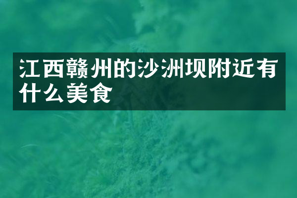 江西赣州的沙洲坝附近有什么美食