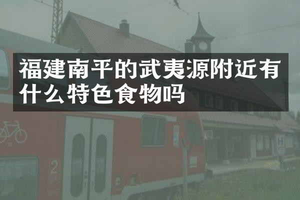 福建南平的武夷源附近有什么特色食物吗