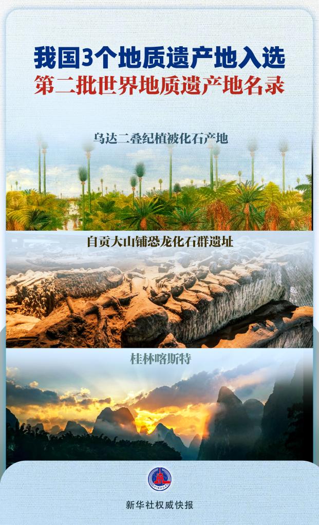 国新增3个世界地质遗产地